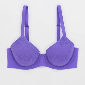 Aerie Smoothez Full Coverage Purple Space Lightly Lined Bra 38C Excellent